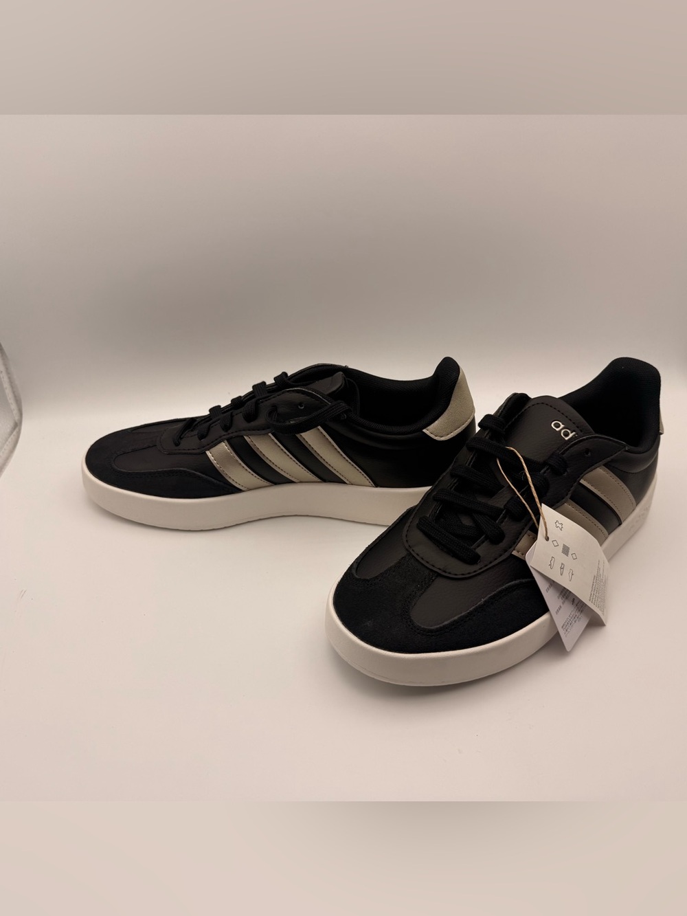 adidas Barreda Black & Gold Casual Sneakers - Picture 5 of 5